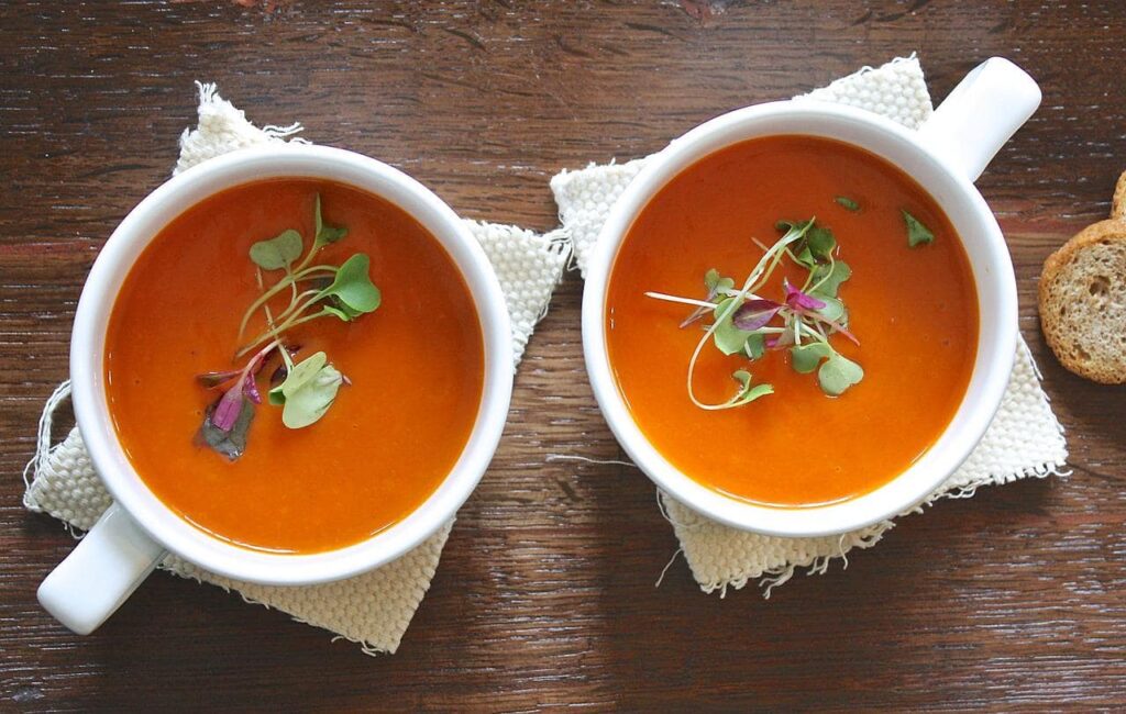 Healthy Dinner with soup