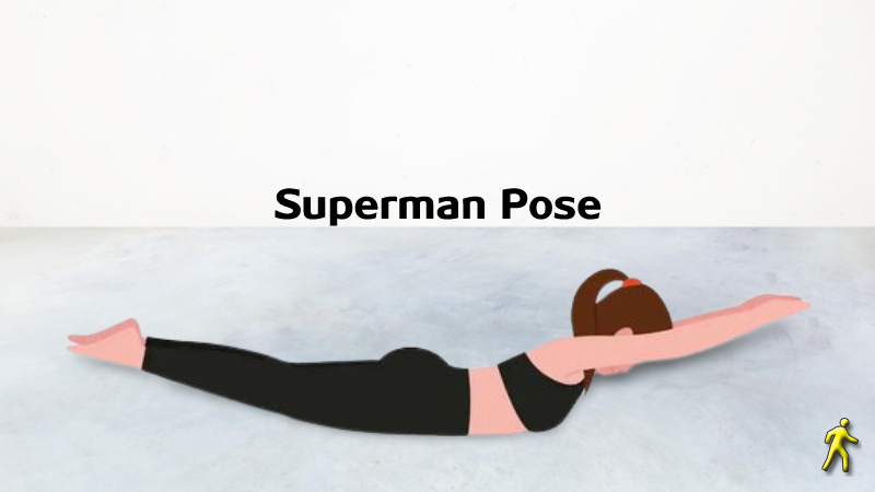 Superman pose exercise