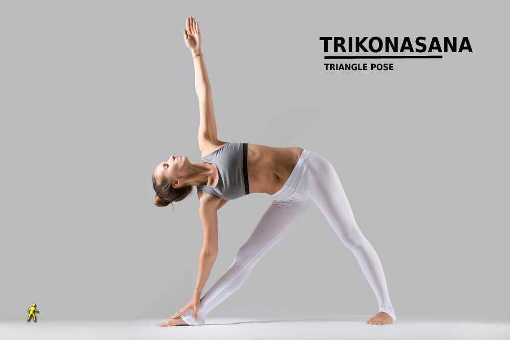 yoga asanas: Trikonasana-pose