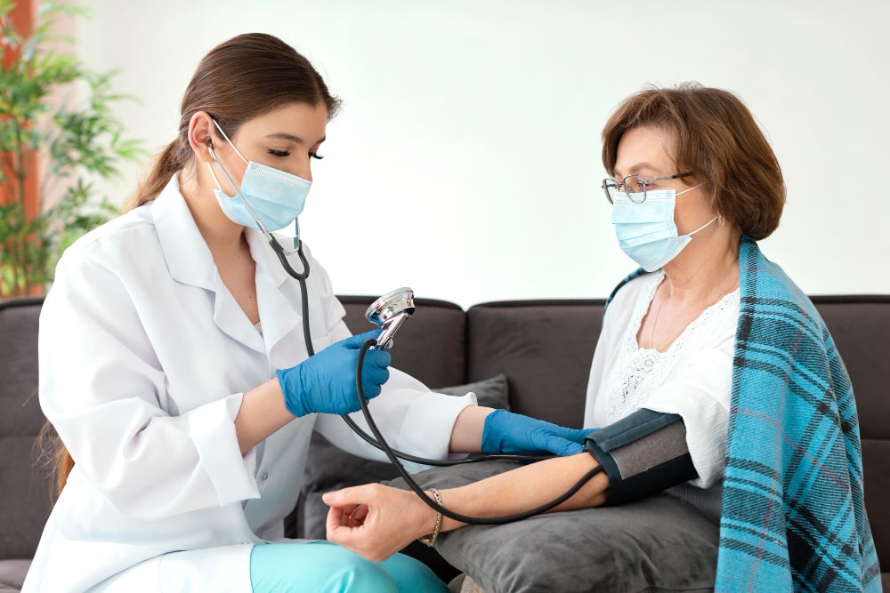 Doctor Checking At home